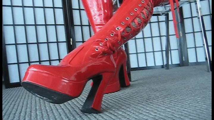 Lick my shiny red boots!