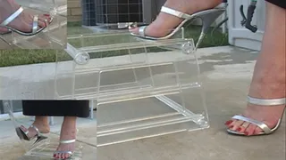 Metal Spike Heels vs A Plastic Paper Tray