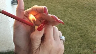 Red Cigarette - Red Nails