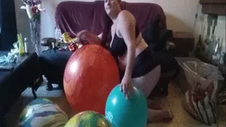 Blowing up worker balloon