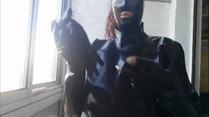 Leather gloves & rubber Mistress