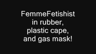 Gas mask and plastic cape