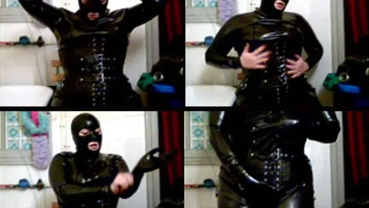 Black rubber outfit 001