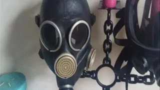 Gas mask and rubber