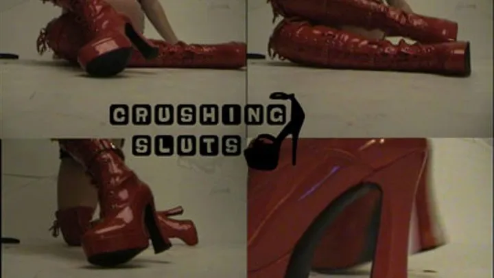 Crushingsluts - red overkneeboots