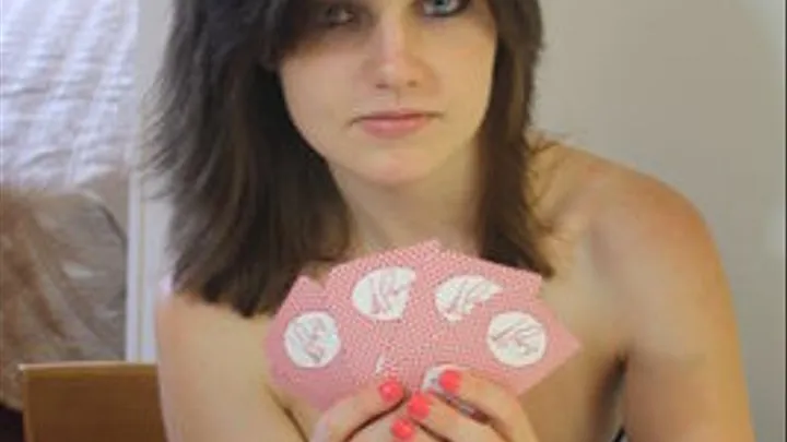 Christina - Playing with Cards in Handcuffs