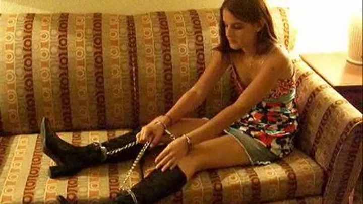 Emily - Handcuffed & Shackled in Boots