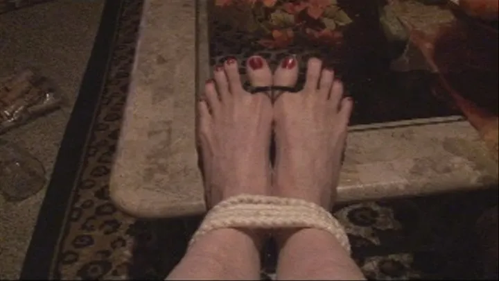 Tiffanis Toes are Zip Tied!