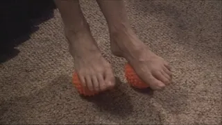 Tiffanis Massages Her Feet With Balls 2!