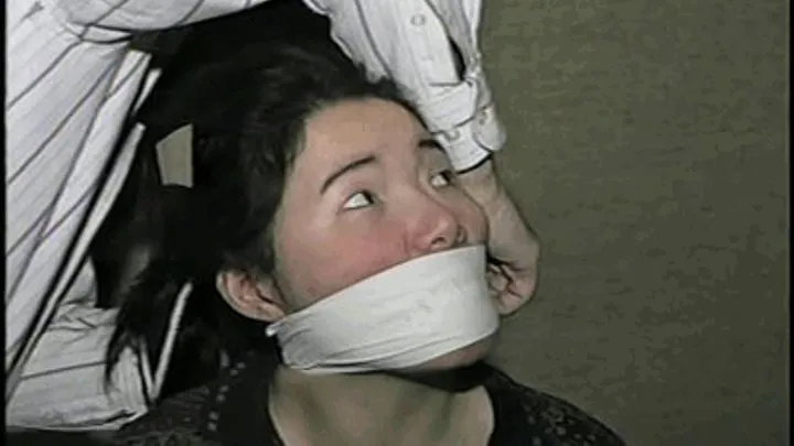 25 YEAR OLD CHINESE SINGLE STEP-MOM WRITES NOTE, MAKES RANSOM CALL, & IS WRAP TAPE GAGGED AND TIGHTLY DUCT TAPE TIED