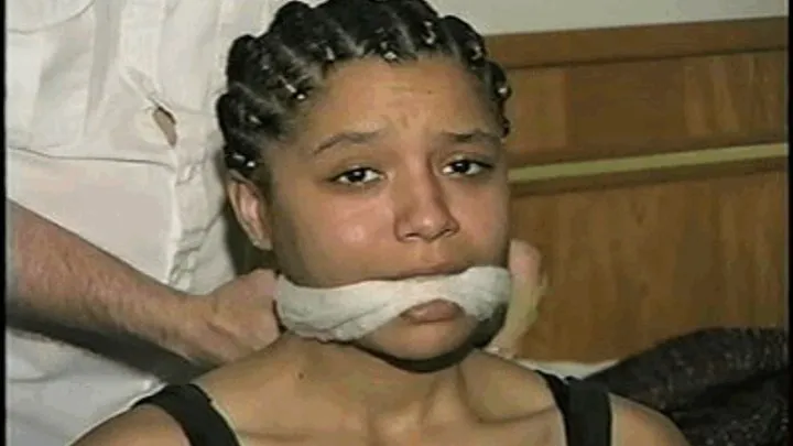 18 Yr OLD STUDENT IS TAKEN HOSTAGE, HANDGAGGED, MOUTH STUFFED, CLEAVE GAGGED, BAREFOOT, STRUGGLING AND TIED TO A CHAIR