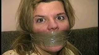 38 Yr OLD SOCIAL WORKER HAS BEEN HOG-TIED, WRAP TAPE GAGGED, TOE-TIED WEARING NYLONS, FOOT TICKLED, HANDGAGGED, MOUTH STUFFED, GAG TALKING, HEEL SMELLING AND STRUGGLING