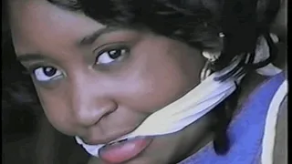 19 Yr OLD BLACK STUDENT MOUTH STUFFED, CLEAVE GAGGED, BALL-TIED, BAREFOOT & TOE-TIED