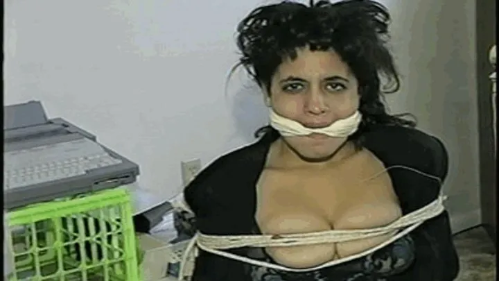 TIT TIED, MOUTH STUFFED, CLEAVE GAGGED LITTLE LATINA HOSTAGE