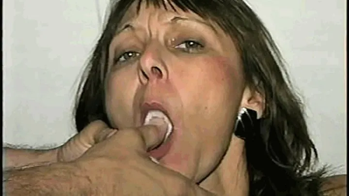 48 YR OLD WAITRESS, BALL, RING-GAGGED & COTTON BALLS STUFFED IN HER MOUTH