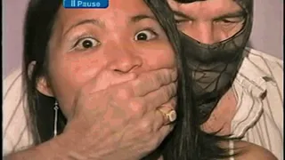 24 Yr OLD ASIAN CUTIE GETS HANDGAGGED, SOCK STUFFED IN MOUTH, AND CLEAVE GAGGED