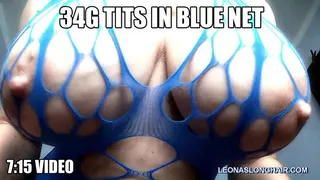 34G Tits In Blue Net