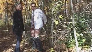 Leaving her cuck in the woods