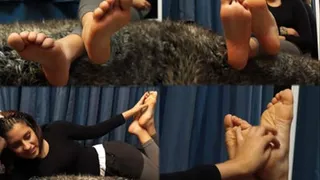 Giovanna's barefeet - + behind scenes