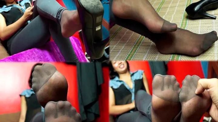 Xiomara tasty teases in reinforced toe!