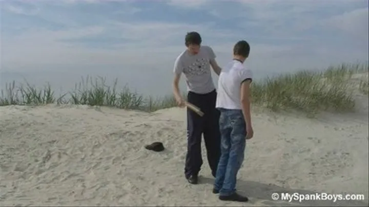 Spanking on the beach Part 01