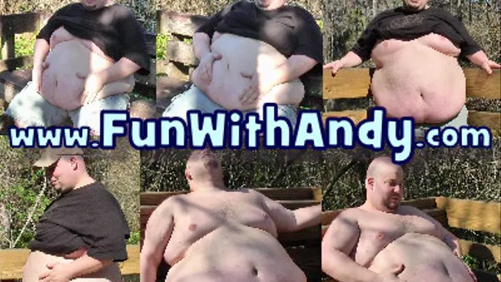 Fat Guy Shows Off On The Boardwalk