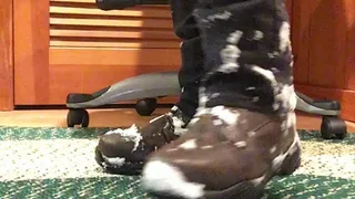 SNOWY BOOTS AND SWEATY SOCKS OFF