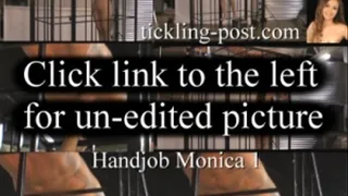 Handjob from Monica M 1 - Nude, Caged and Stroking - Medium Screen