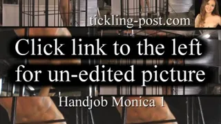 Handjob from Monica M 1 - Nude, Caged and Stroking