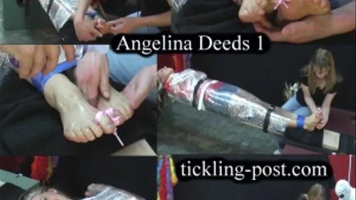 Tickling Angelina Deeds 1 - Horrible Foot Tickle - Medium Screen