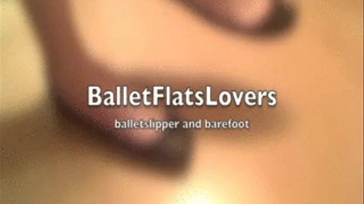 ballet slipper and barefeet