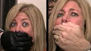 42 YEAR OLD SEXY BLOND GETS MOUTH STUFFED AND HANDGAGGED