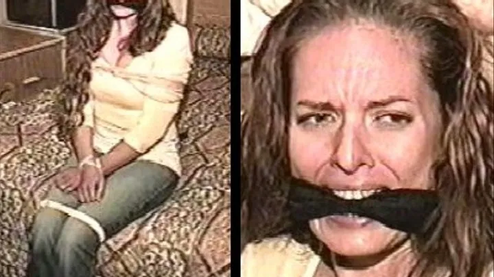 28 YR OLD ACTRESS GETS MOUTH STUFFED, CLEAVE GAGGED, WRITES RANSOM NOTE, MAKES RANSOM CALL & IS HANDGAGGED