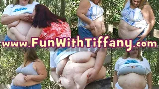 Mikayla Plays With Her Belly & Changes In A Public Park
