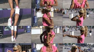 Veronica flexing at the Alexanderplatz, part one