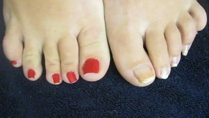 Cherry Red: Favorite Polish On My Toenails