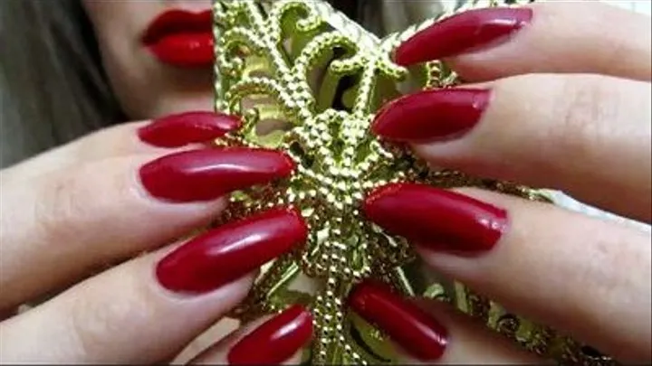 Red Nails Sounds On Golden Star (standart resolution video)