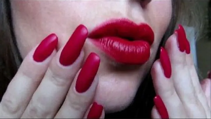 Matte Red Lips & Nails (standart resolution video)