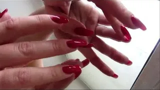 Your Favorite Red nails Tapping (standart resolution video)