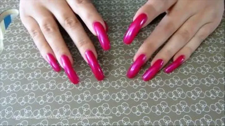 Pink Nails Rythm Tapping