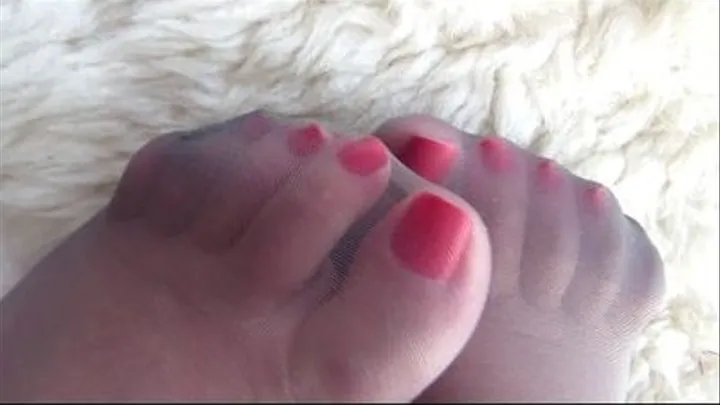 Lickable Toes Through Graphite Pantyhose (Standart)