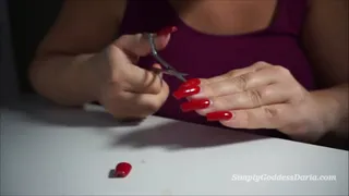 Cutting My Long Red Fingernails Off