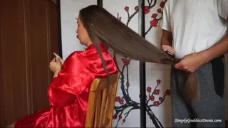 Long Hair Routine For Lucky Slave