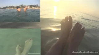 Foot Fetish In The Ocean