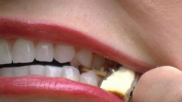 Fun with Crunchy Snacks - WMV - Combos and Goldfish crushing in my pearly whites Mouth Fetish - Model Vivian Ireene Pierce