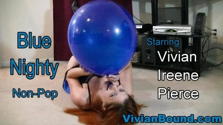 Non- Pop, Blue Teddy - - Vivian Ireene Pierce, Stockings, Nighty. 24 inch Balloon