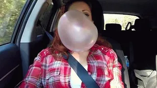 Bubble Gum Blowing Car Passenger - WMV