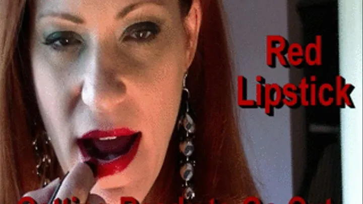 Red Lipstick Getting Ready - 1440x810 - Lipstick Make-up