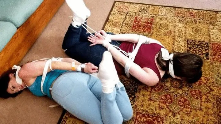 The Burglary Bandit and the The Sexy Sock Sisters - sWMV - Vivian Ireene Pierce and Sidney Thomson, White Socks, Bondage, Damsel