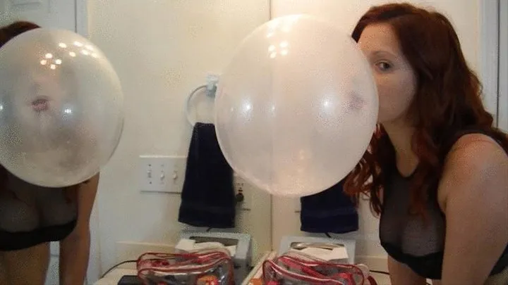 Blowing Bubbles While Getting Ready! Take Two!! - - Vivian Ireene Pierce, Large Bubbles, Shear Bra Top